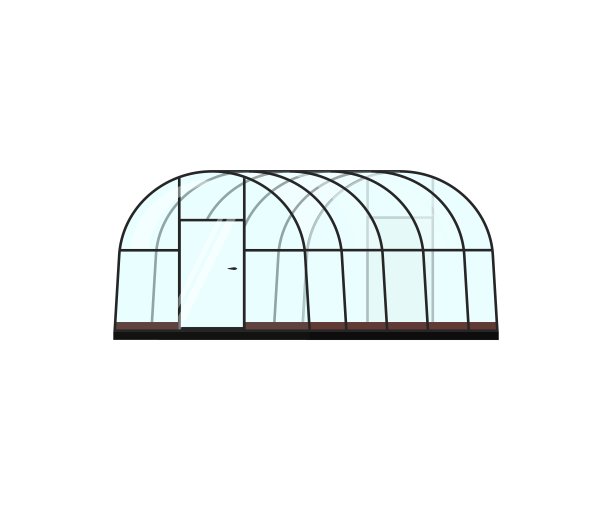 温室复杂。温室植物。种植图标。平的风格。图片下载