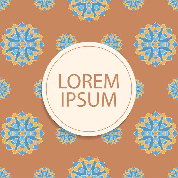 背景图案点缀阿拉伯花图片下载