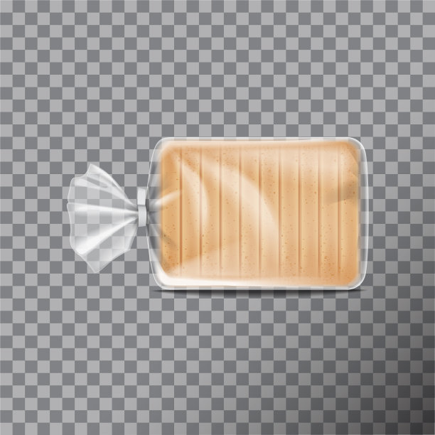 透明塑料包装用于面包包装图片下载