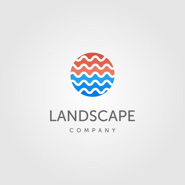 水波符号为河流景观标志标签图片下载