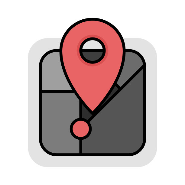 地图与位置引脚图标。平的风格。图片下载