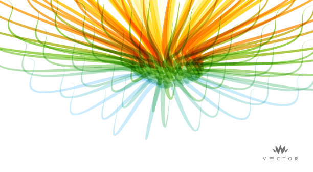 具有透视效果的曲线线条。光学纤维。3 d抽象背景。矢量插图。图片下载