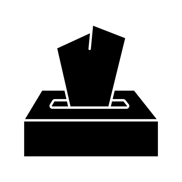 一次性抹布字形图标。盒子与组织。手帕。换毛巾。清洗产品。卫生的餐巾。浴室用品。轮廓的象征。负空间。向量孤立的插图图片下载