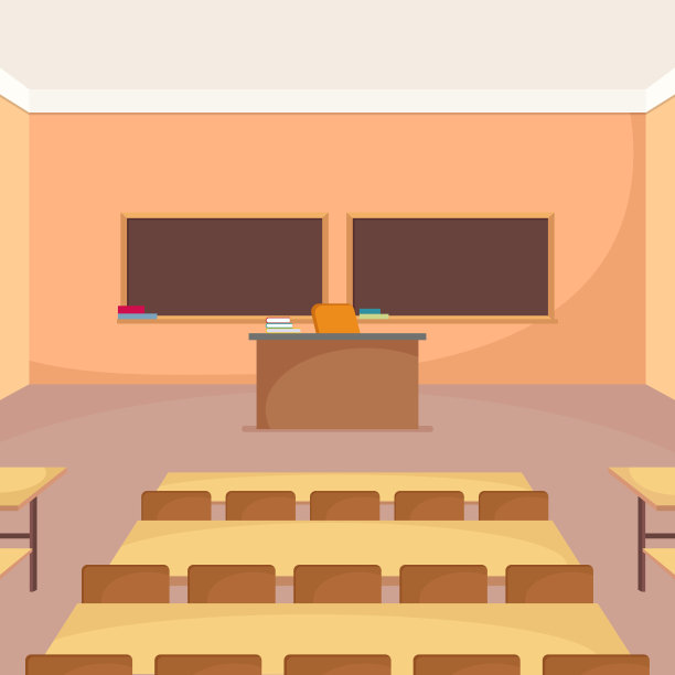 空学校教室平面设计矢量图片下载