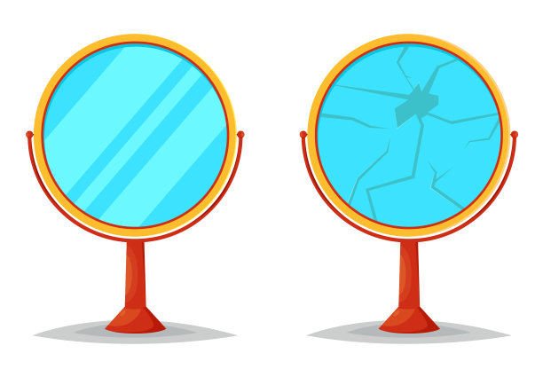 两面镜子，一面裂了图片下载