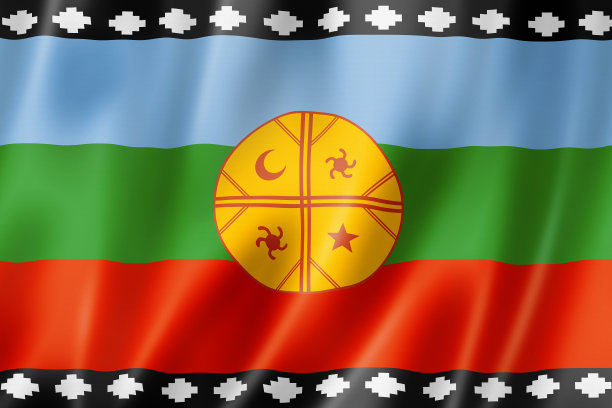 南美洲的马普切族旗帜图片下载