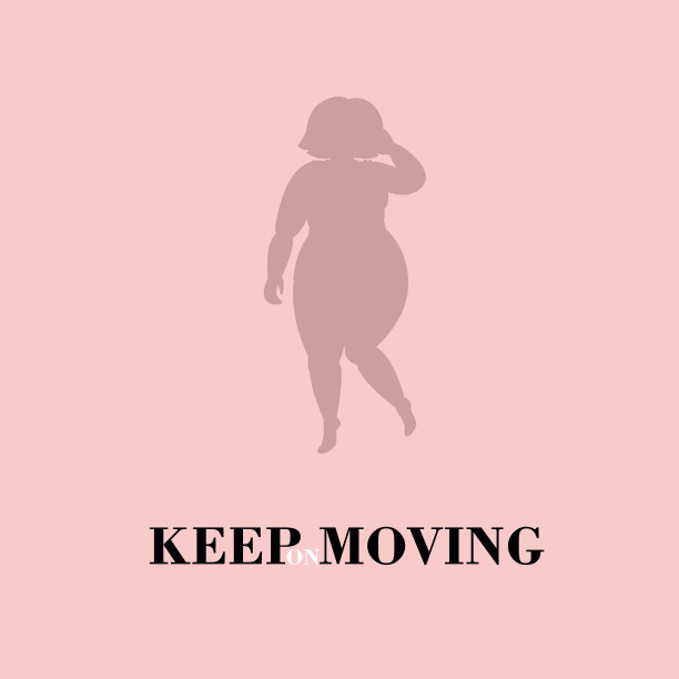 继续移动背景和大码的女人。图片下载