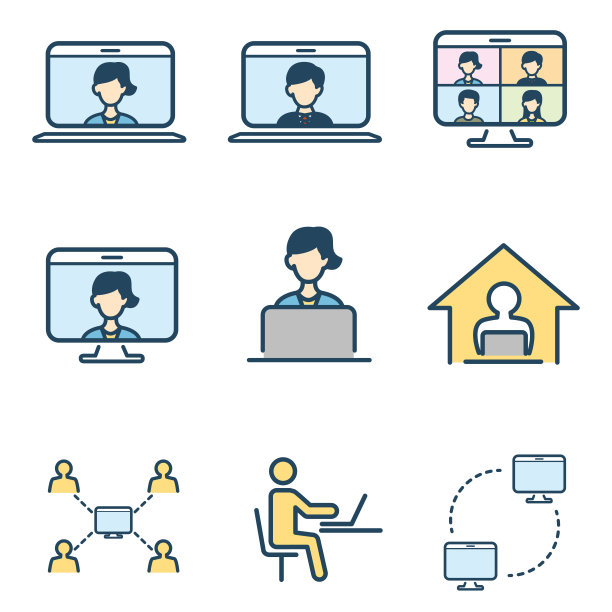 远程工作在家图标图片下载