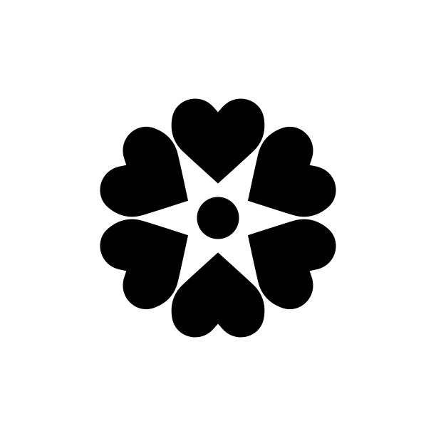 心形图标平面矢量模板设计流行图片下载