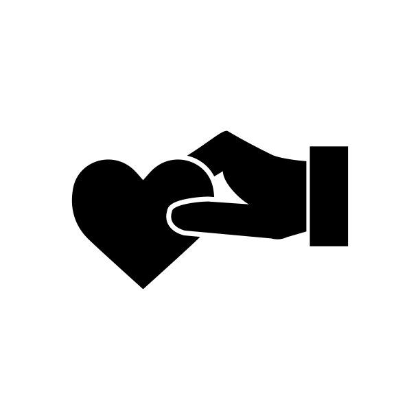 手和心图标平面矢量模板设计流行图片下载