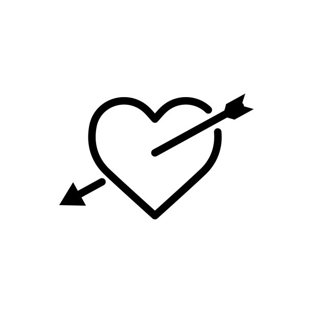 心形图标平面矢量模板设计流行图片下载