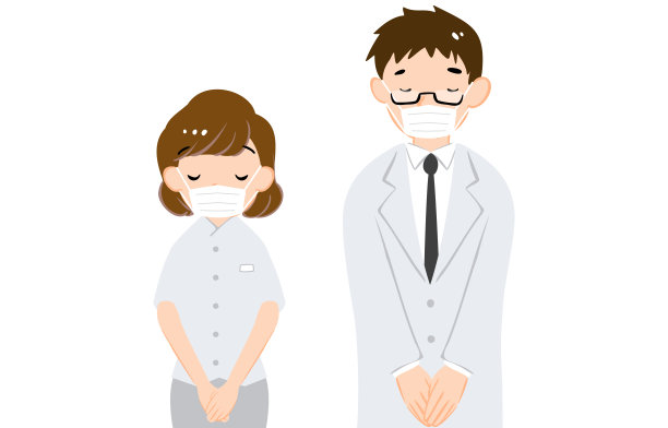 戴面具鞠躬的插图图片下载