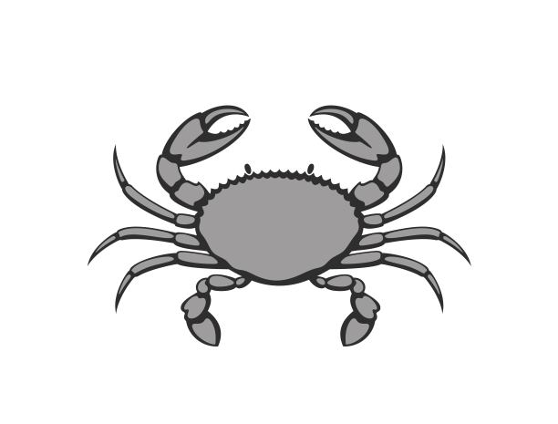 蟹的标志。孤立的螃蟹在白色背景图片下载