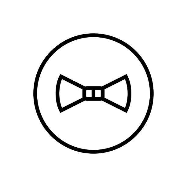 蝴蝶结线艺术矢量图标- UI图标矢量图片下载