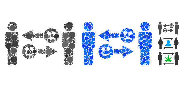 情感交流的人组成图标图片下载