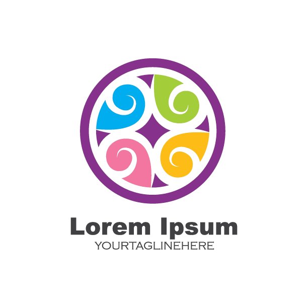 旋涡风标志图标矢量设计图片下载