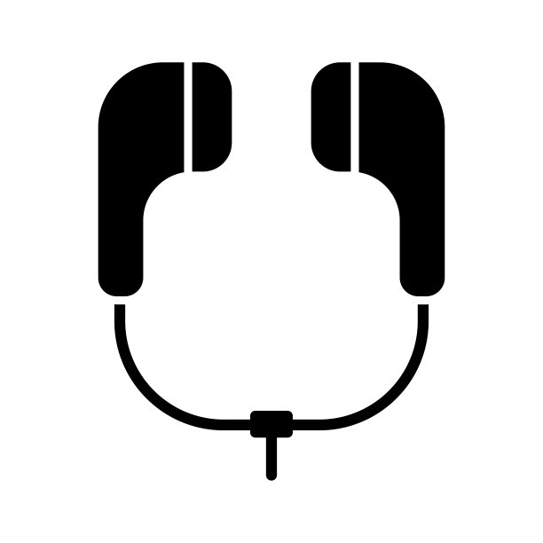 耳塞-耳机图标矢量设计模板图片下载