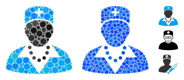 护士组成图标球项目图片下载