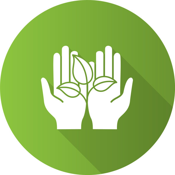 绿化平面设计长影字形图标图片下载