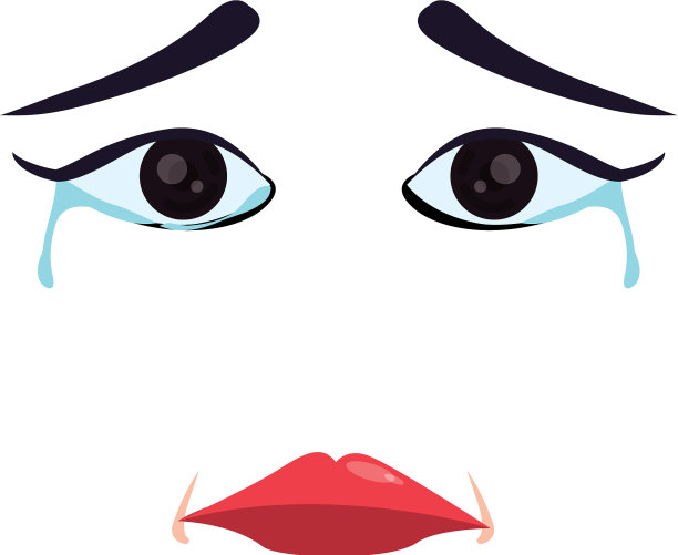 悲伤的卡通脸图片下载