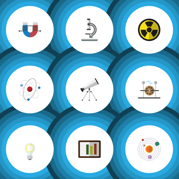 平坦的图标科学的图表银河范围图片下载