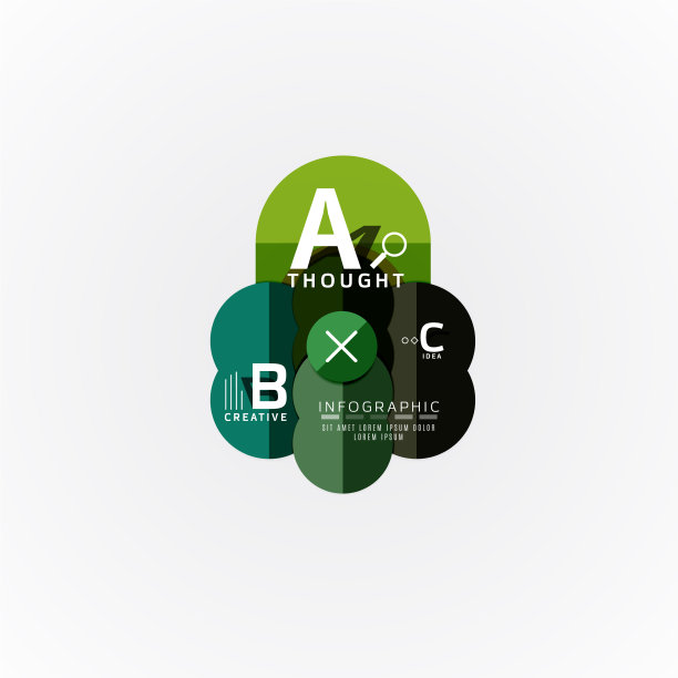 纸信息图表横幅模板与一个b c图片下载