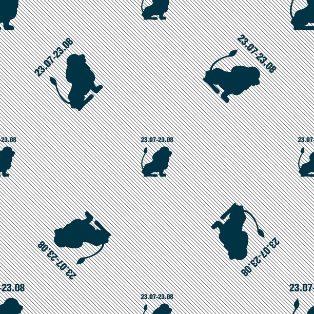 Leo星座无缝的几何图案图片下载