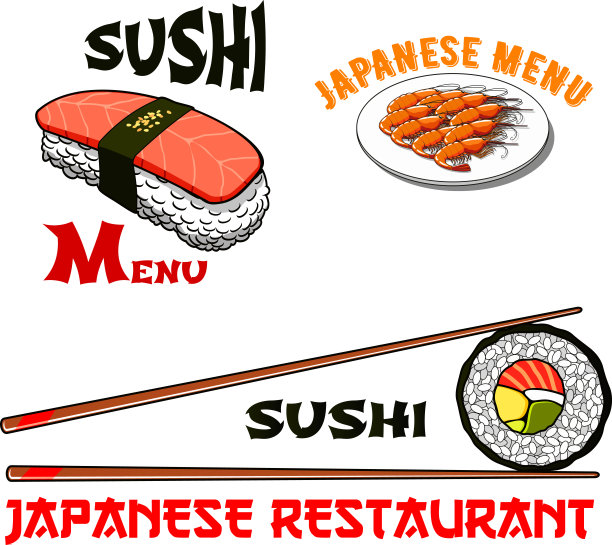 日本寿司海鲜餐厅的图标图片下载