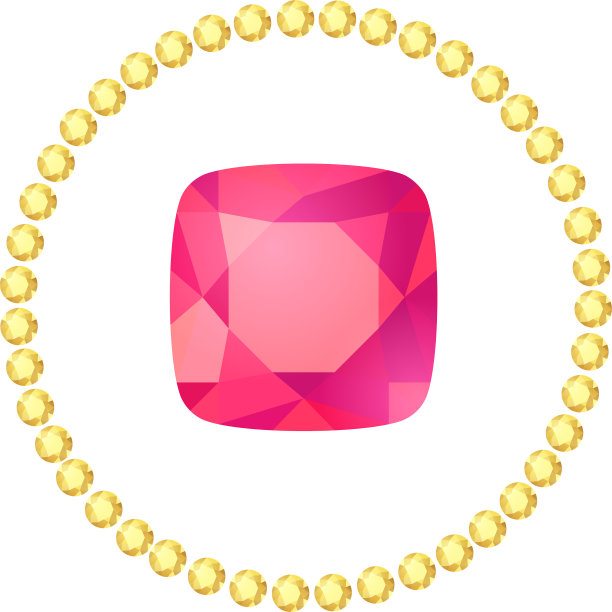 卡通宝石圈框图片下载