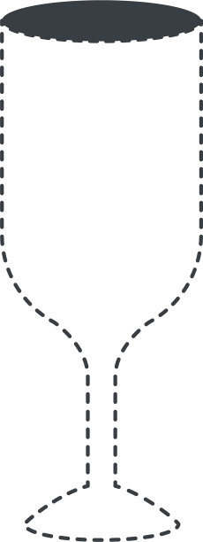 玻璃酒平黑色轮廓和点缀图片下载