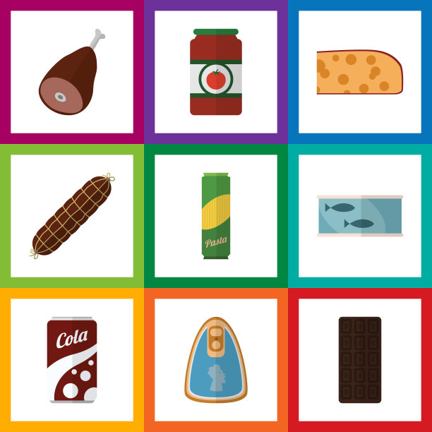 扁平图标吃一套锡金枪鱼肉泡沫图片下载