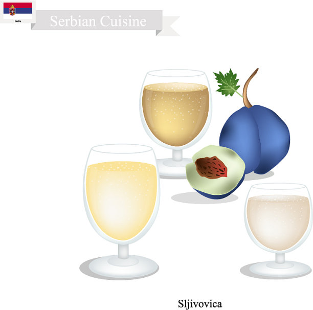 梅子或白兰地流行的饮料图片下载