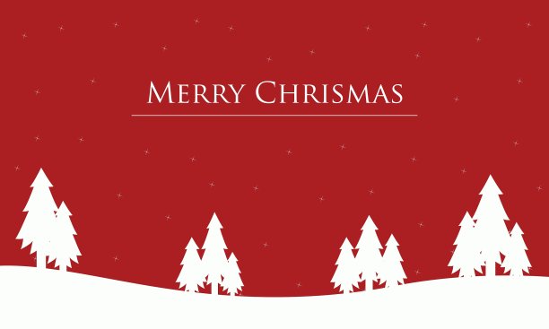 在红色的背景树圣诞风景图片下载