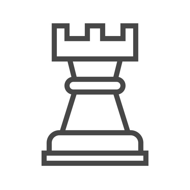 国际象棋车细线图标图片下载