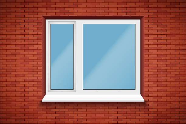 砖墙PVC窗图片下载