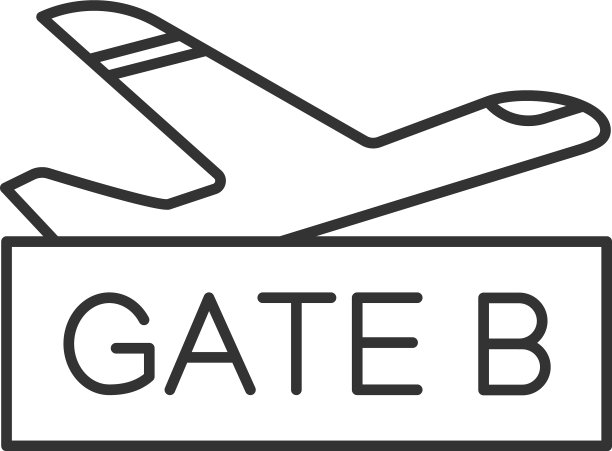 机场登机口线形图标图片下载