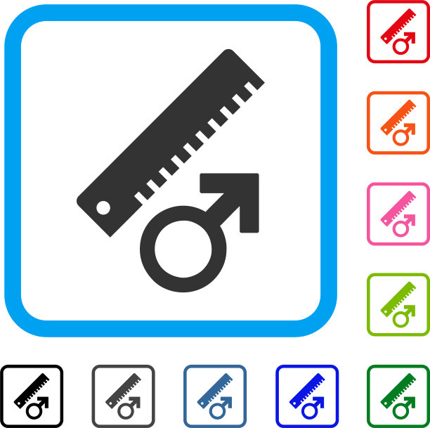 阴茎测量框图标图片下载