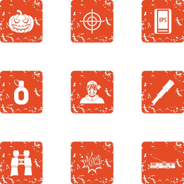 越野图标设置垃圾摇滚风格图片下载