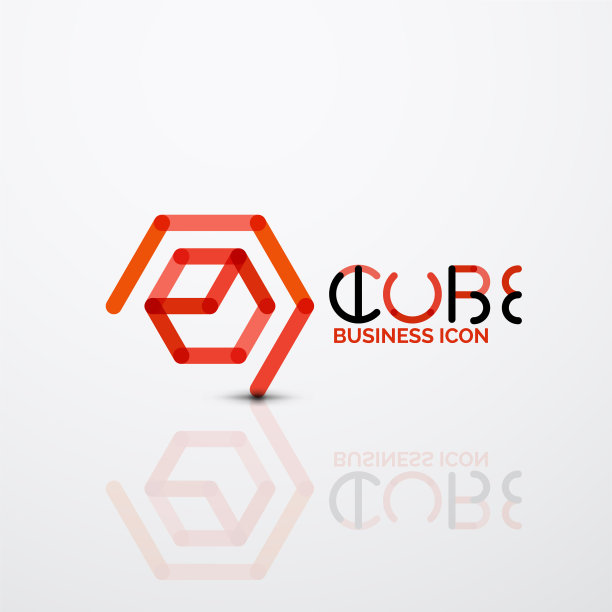 立方体概念logo线条图片下载