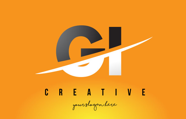 我用黄色的字母设计现代标志图片下载