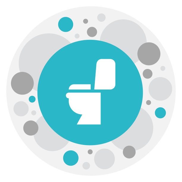 厕所上的清洁标志图片下载