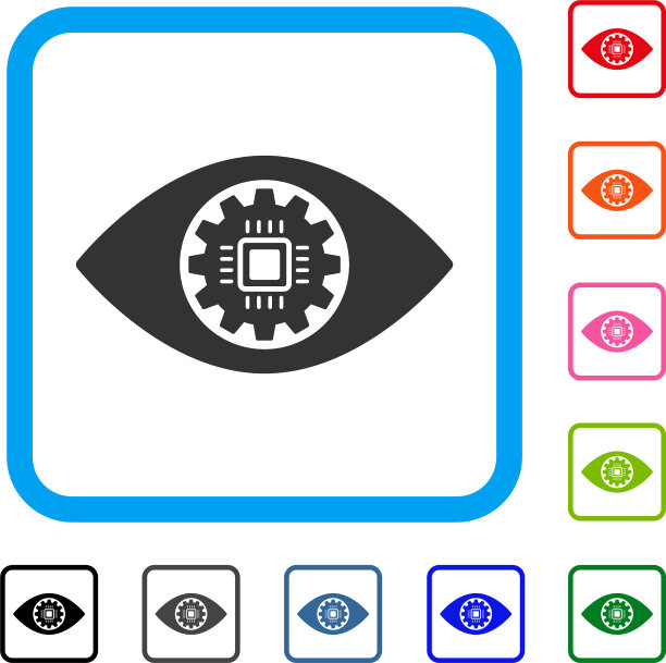 机器人眼透镜框架图标图片下载