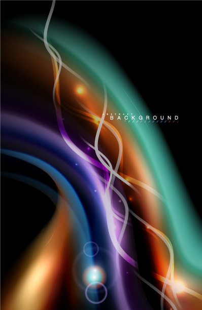 颜色闪亮的灯光效果上的黑色液体风格图片下载