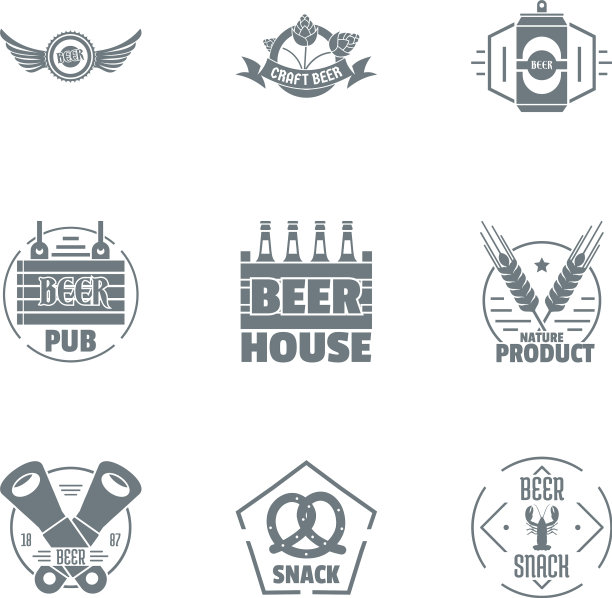 酒吧会所标志设置简约风格图片下载