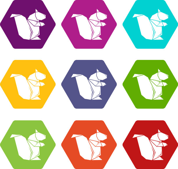 折纸松鼠图标集9图片下载