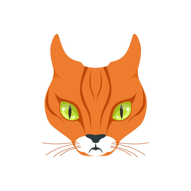 美丽的红猫卡通动物人物图片下载