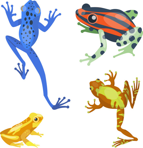 青蛙卡通热带动物卡通自然图标图片下载