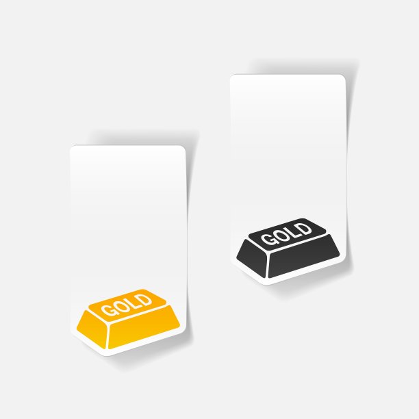 逼真设计元素金条图片下载