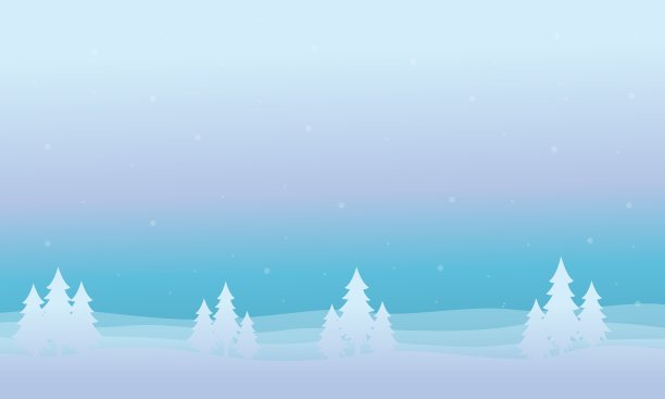 云杉剪影圣诞风景图片下载