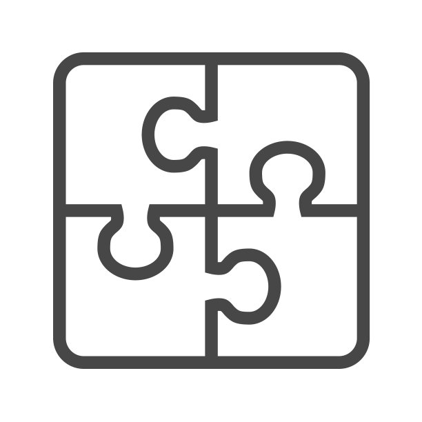 拼图细线图标图片下载